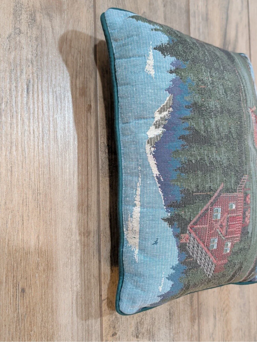 Vintage Woven Tapestry Accent Pillow 15.5